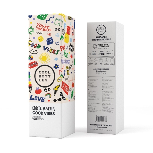 Cool Bottles Butelka termiczna Xclusive! 500 ml Eddie Baehr – Good Vibes