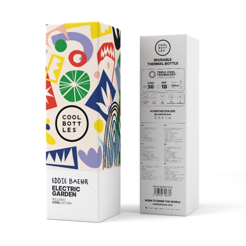 Cool Bottles Butelka termiczna Xclusive! 500 ml Eddie Baehr – Electric Garden