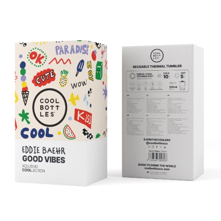 Cool Bottles Kubek termiczny 550 ml Xclusive! Eddie Baehr – Good Vibes
