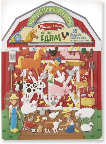 Zestaw z naklejkami wielokrotnego użytku Farma Melissa & Doug