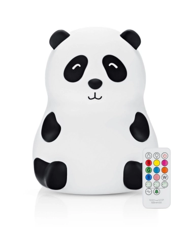 Panda Lampka Silikonowa z Pilotem Biała