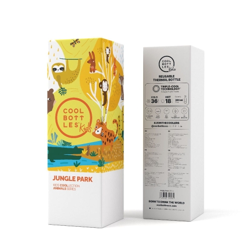 Cool Bottles Butelka termiczna Kids 260 ml Jungle park