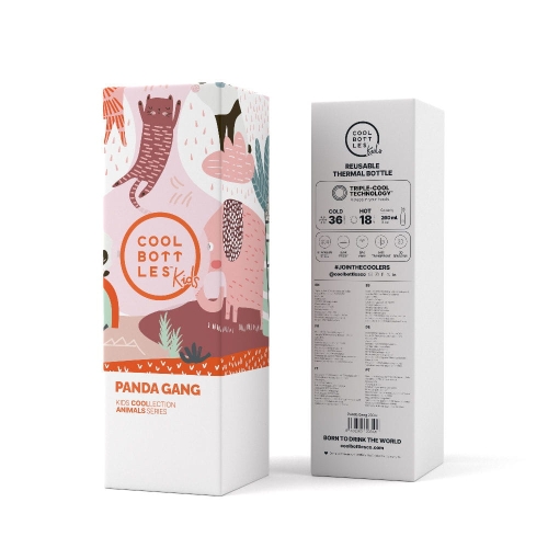Cool Bottles Butelka termiczna Kids 260 ml Panda gang