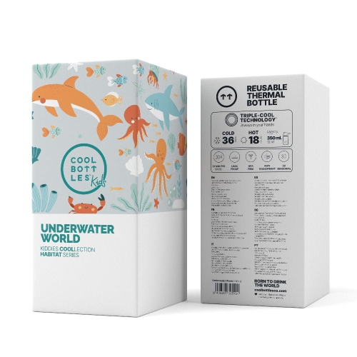 Cool Bottles Butelka termiczna Kiddies 350 ml Underwater World