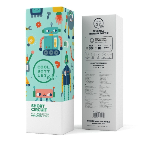 Cool Bottles Butelka termiczna Kids 500 ml Short Circuit