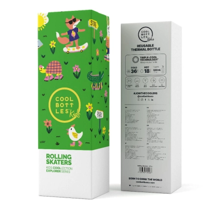 Cool Bottles Butelka termiczna Kids 500 ml Rolling Skaters