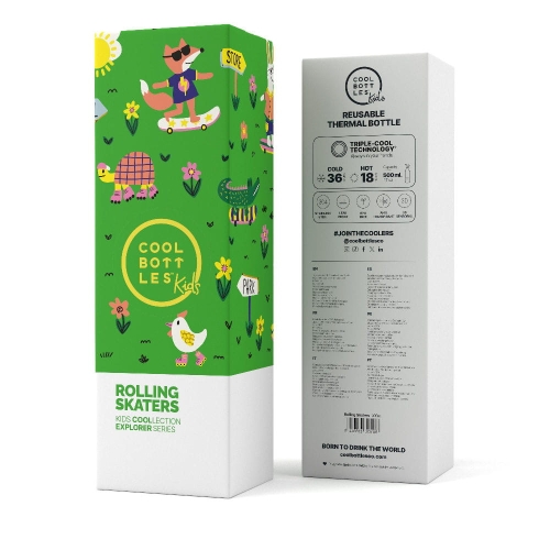 Cool Bottles Butelka termiczna Kids 500 ml Rolling Skaters