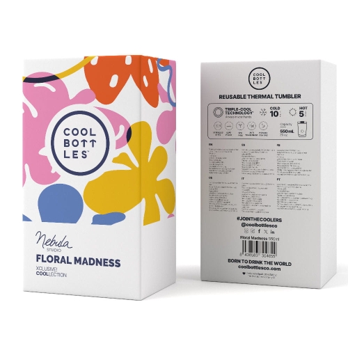 Cool Bottles Kubek termiczny 550 ml Xclusive! Nébula – Floral Madness