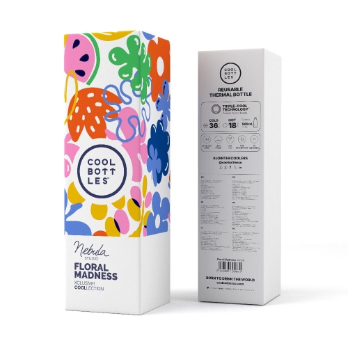 Cool Bottles Butelka termiczna Xclusive! 500 ml Nébula – Floral Madness