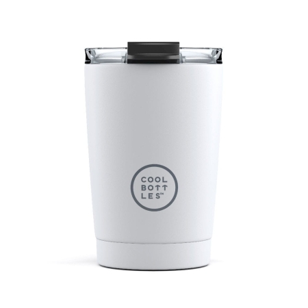 Cool Bottles Kubek termiczny 330 ml Mono White