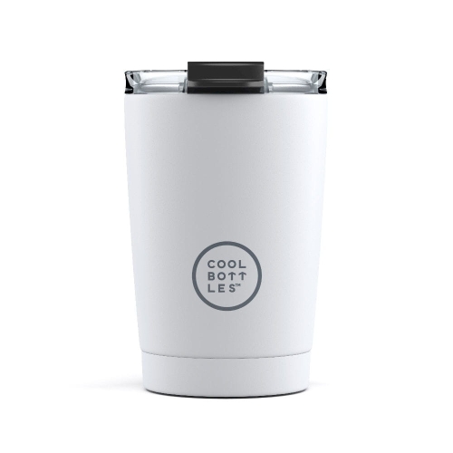 Cool Bottles Kubek termiczny 330 ml Mono White