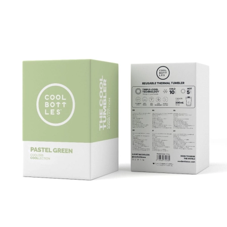 Cool Bottles Kubek termiczny 330 ml Pastel Green