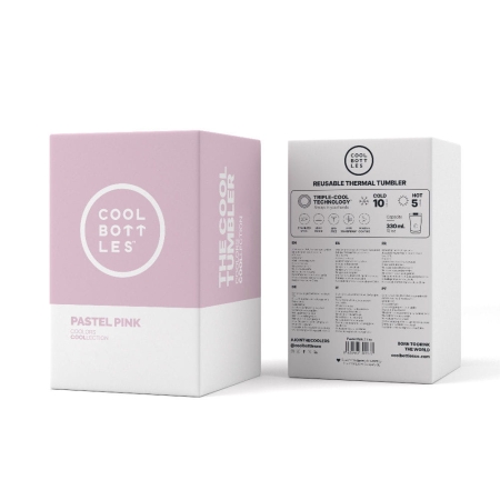 Cool Bottles Kubek termiczny 330 ml Pastel Pink