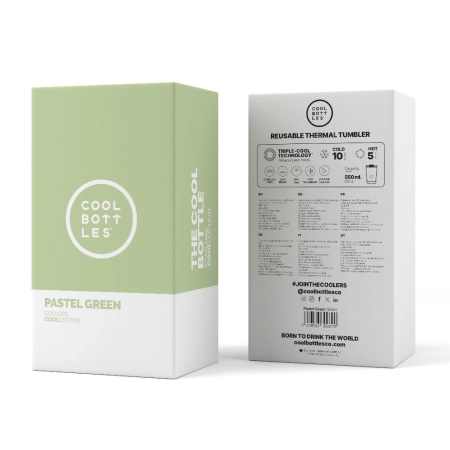 Cool Bottles Kubek termiczny 550 ml Pastel Green