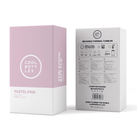 Cool Bottles Kubek termiczny 550 ml Pastel Pink