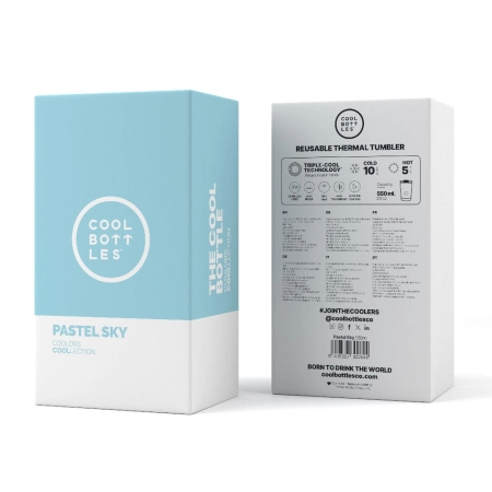 Cool Bottles Kubek termiczny 550 ml Pastel Sky