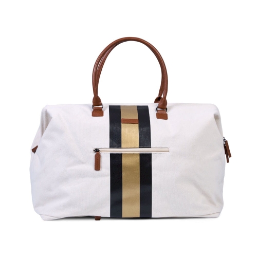 Childhome Torba Mommy Bag Paski Czarno-Złote
