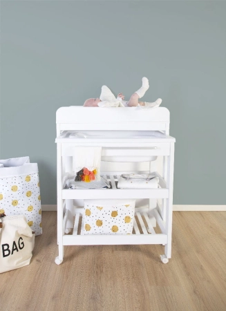 Childhome Torba Mommy Bag Paski Czarno-Złote