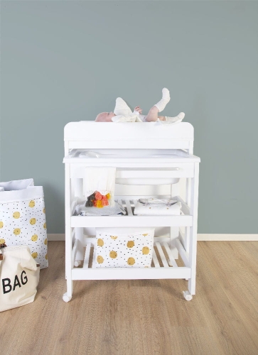 Childhome Torba Mommy Bag Paski Czarno-Złote