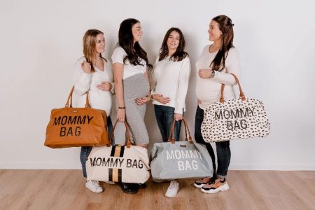 Childhome Torba Mommy Bag Paski Czarno-Złote